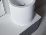 Plan de toilette suspendu, pour vasque à poser, L 50 à 201 x P 30 à 51 cm, finition lisse mate, 10 couleurs au choix, Anti bactérien, résine Akrytan®, Livraison Offerte.